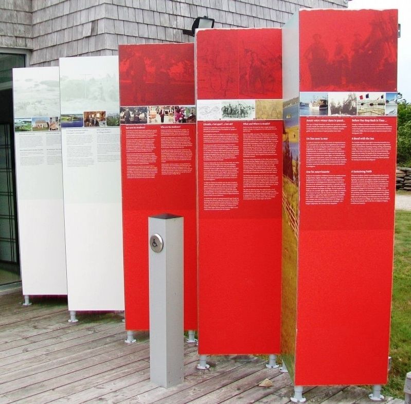 Le Village historique acadien de la Nouvelle-Écosse/The Historic Acadian Village of NS Markers. Click for full size. Le Village historique acadien de la Nouvelle-Écosse/The Historic Acadian Village of NS Markers image. Click for full size.