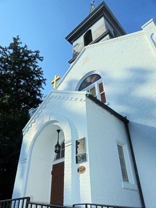 Three Markers<br>at Saint Mary's Catholic Church. Click for full size. Three Markers<br>at Saint Mary's Catholic Church image. Click for full size.