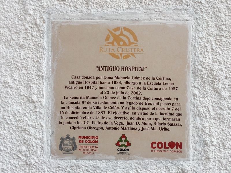 "Antiguo Hospital" Marker image. Click for full size.