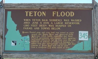 Teton Flood Marker image. Click for full size.