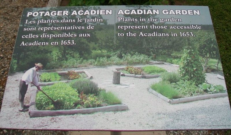 Potager Acadien / Acadian Garden Marker. Click for full size. Potager Acadien / Acadian Garden Marker image. Click for full size.