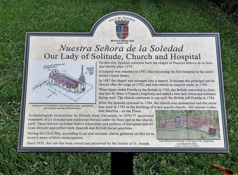 Nuestra Señora de la Soledad Marker. Click for full size. Nuestra Señora de la Soledad Marker image. Click for full size.