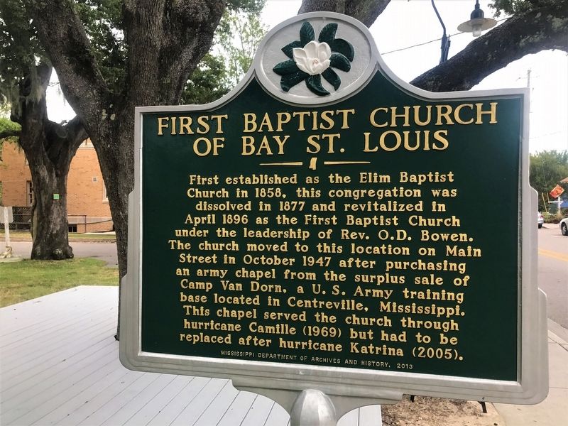 First Baptist Church of Bay St. Louis Marker image. Click for full size.