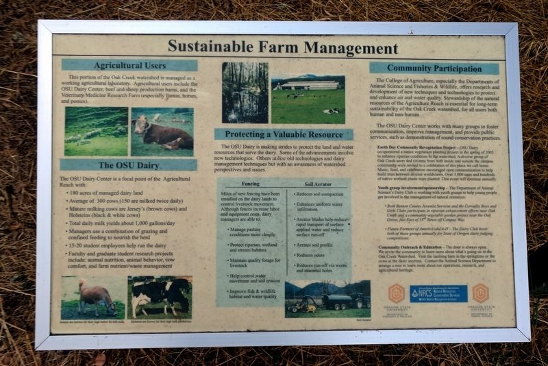 Sustainable Farm Management Marker. Click for full size. Sustainable Farm Management Marker image. Click for full size.