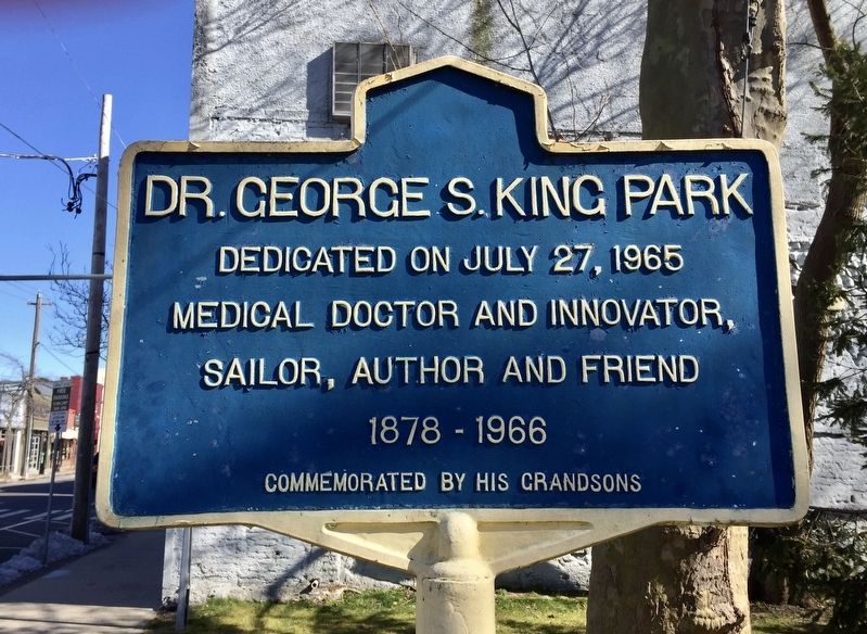 Dr. George S. King Park Marker. Click for full size. Dr. George S. King Park Marker image. Click for full size.