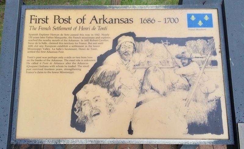 First Post of Arkansas Marker image. Click for full size.