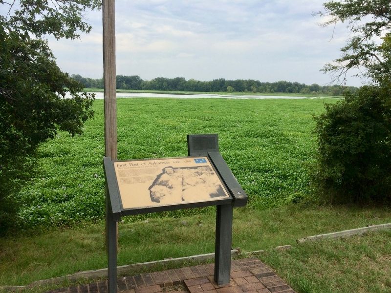First Post of Arkansas Marker image. Click for full size.