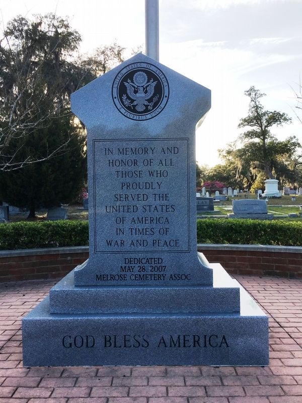 Melrose Veterans Memorial Marker. Click for full size. Melrose Veterans Memorial Marker image. Click for full size.
