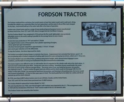 Fordson Tractor Marker image. Click for full size.
