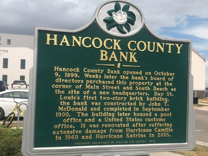Hancock County Bank Marker image. Click for full size.