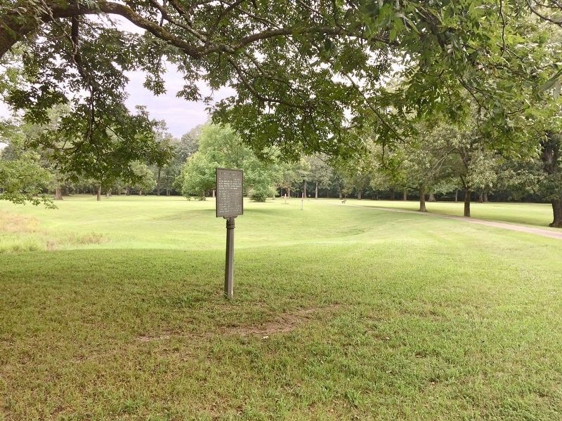 The Post of Arkansas Marker looking west towards the 'Grand Prairie'. image. Click for full size.
