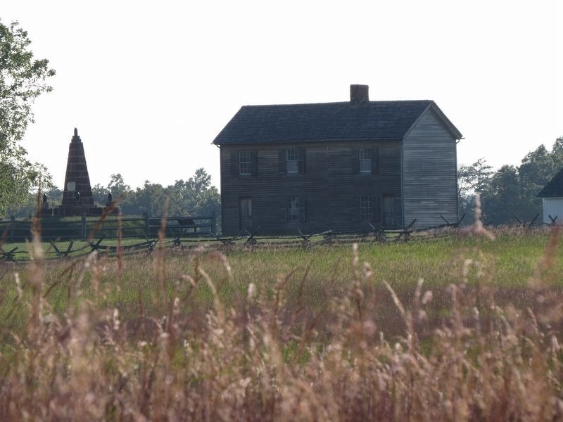 Henry House from Confederates Rally Marker image. Click for full size.