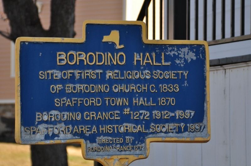 Borodino Hall Marker. Click for full size. Borodino Hall Marker image. Click for full size.