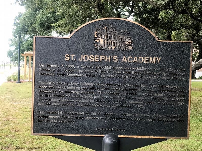 St. Joseph's Academy Marker image. Click for full size.
