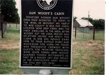 Sam Woody's Cabin Marker. Click for full size. Sam Woody's Cabin Marker image. Click for full size.