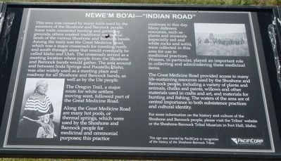 Newe'm Bo'ai -- "Indian Road" Marker image. Click for full size.