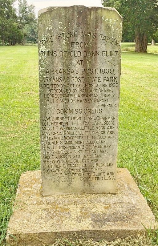 Stone from Ruins of Old Bank Marker image. Click for full size.