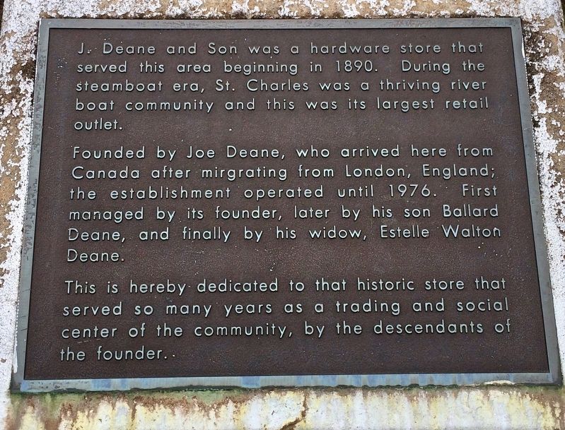 J. Deane & Sons Hardware Store Marker image. Click for full size.