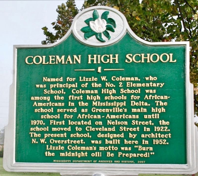 Coleman High School Marker image. Click for full size.
