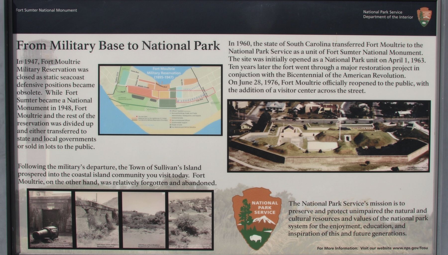 From Military Base to National Park Marker image. Click for full size.