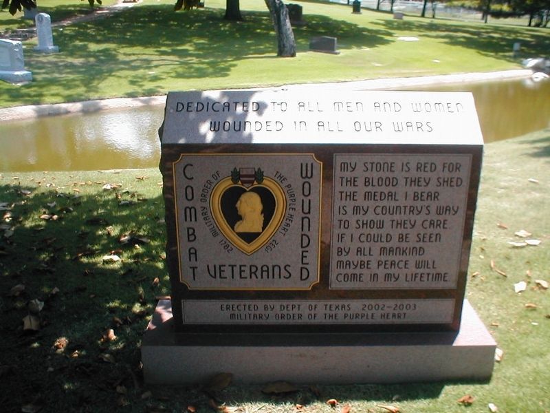 Military Order of the Purple Heart Monument Marker. Click for full size. Military Order of the Purple Heart Monument Marker image. Click for full size.