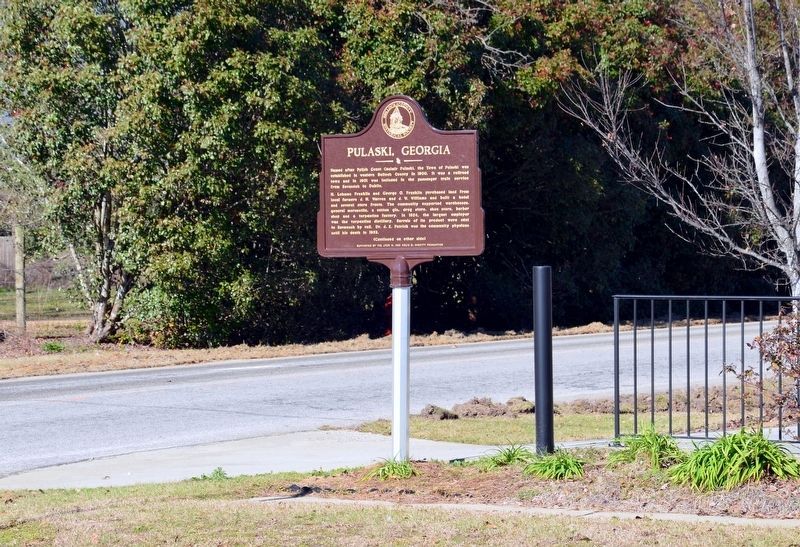 Pulaski, Georgia Marker (Side 1) image. Click for full size.