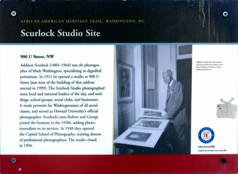 Scurlock Studio Site Marker image. Click for full size.