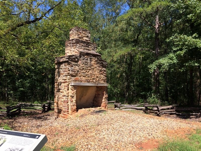 Chimney Remains In Front of Hearth and Home Marker image. Click for full size.