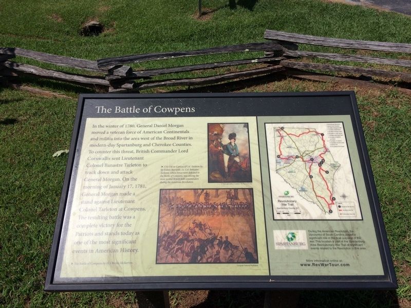 The Battle of Cowpens Marker image. Click for full size.