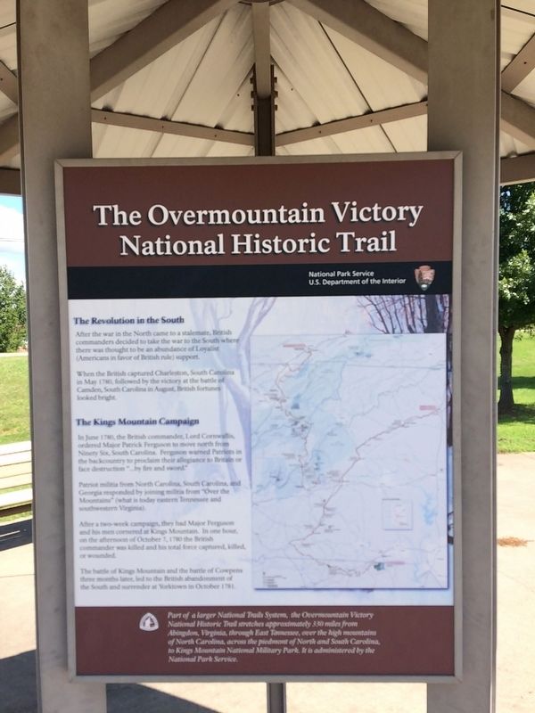 The Overmountain Victory National Historic Trail Marker image. Click for full size.