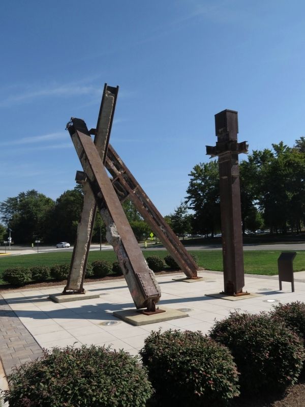 World Trade Center Monument and World Trade Center Monument Marker. Click for full size. World Trade Center Monument and World Trade Center Monument Marker image. Click for full size.
