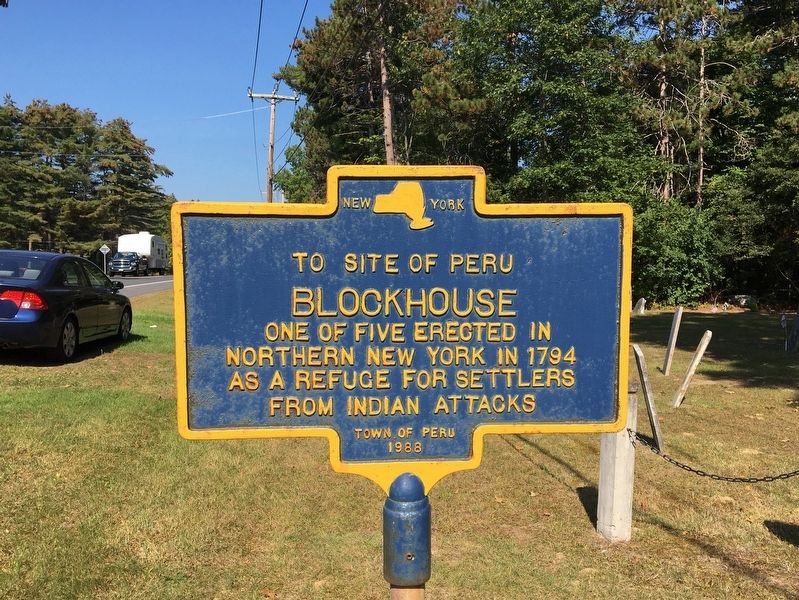 To Site of Peru Blockhouse Marker image. Click for full size.
