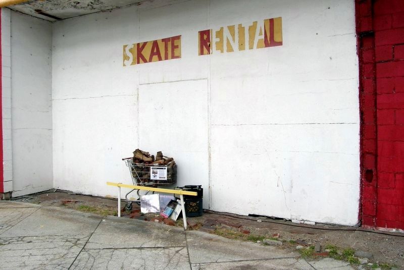 The preserved "Skate Rental" sign image. Click for full size.