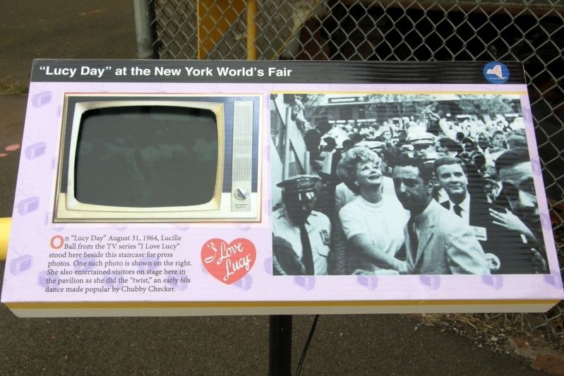 “Lucy Day” at the New York Worlds Fair Marker image. Click for full size.