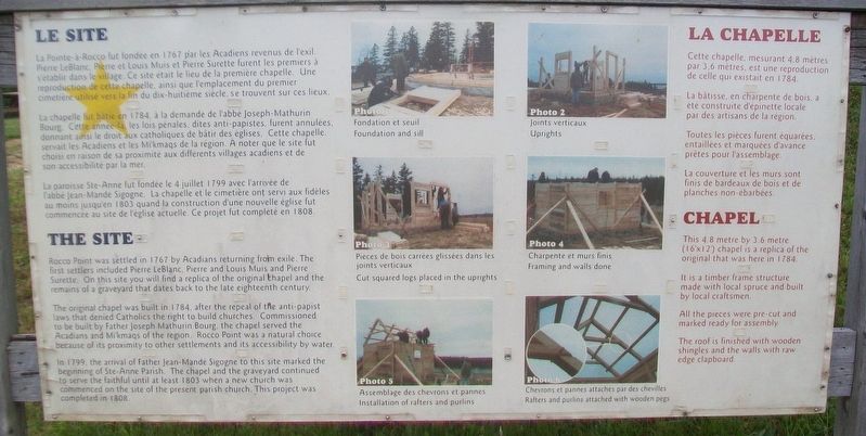 Chapelle Site / Chapel Site Marker image. Click for full size.