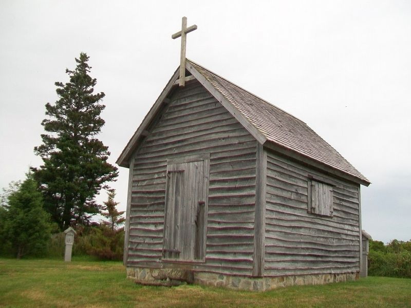 Reconstructed Chapel site at Rocco Point image. Click for full size.