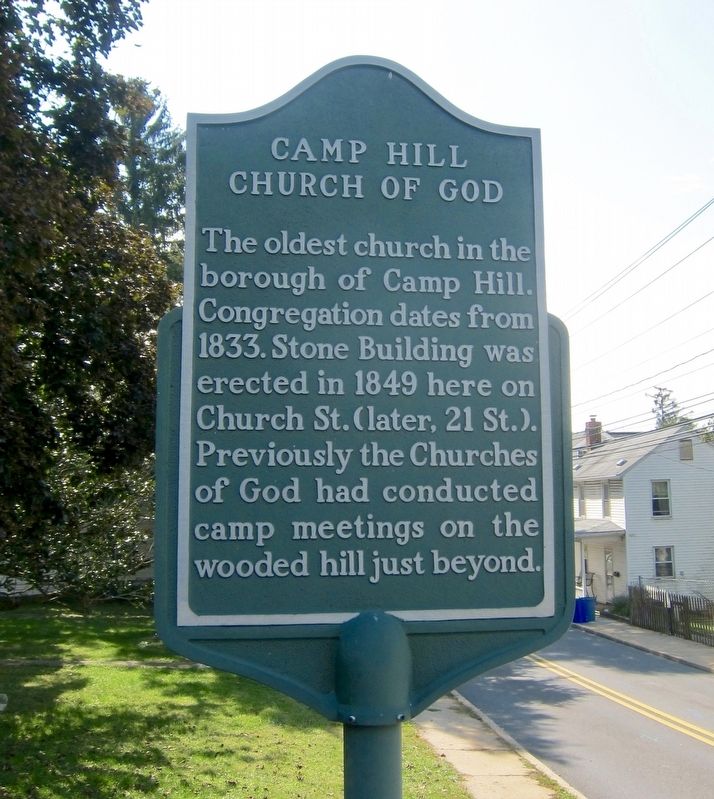 Camp Hill Church of God Marker. Click for full size. Camp Hill Church of God Marker image. Click for full size.
