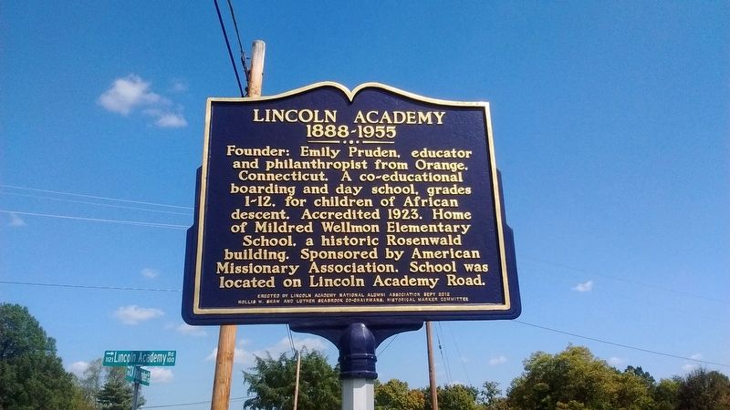 Lincoln Academy Marker image. Click for full size.