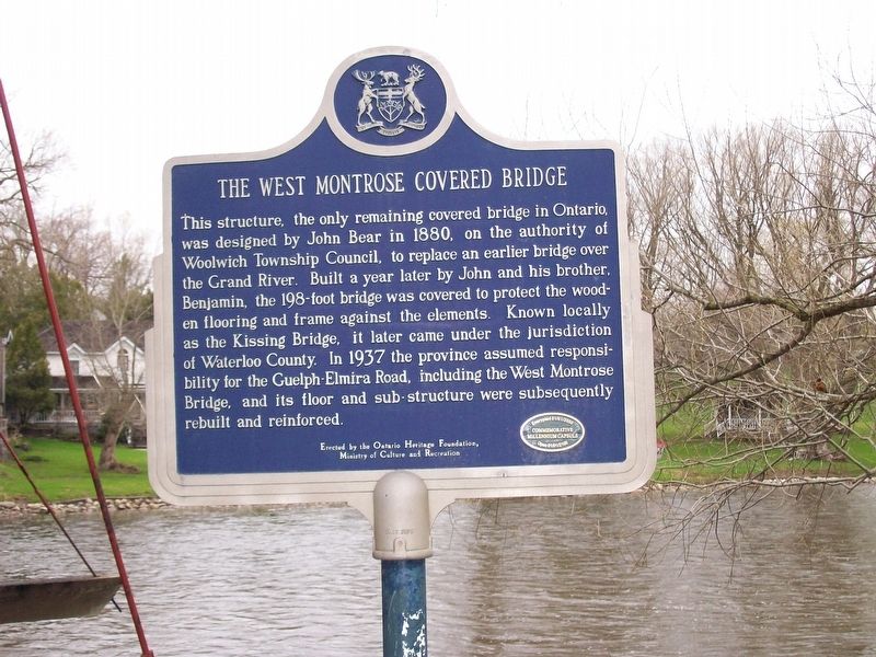 The West Monrose Covered Bridge Marker image. Click for full size.