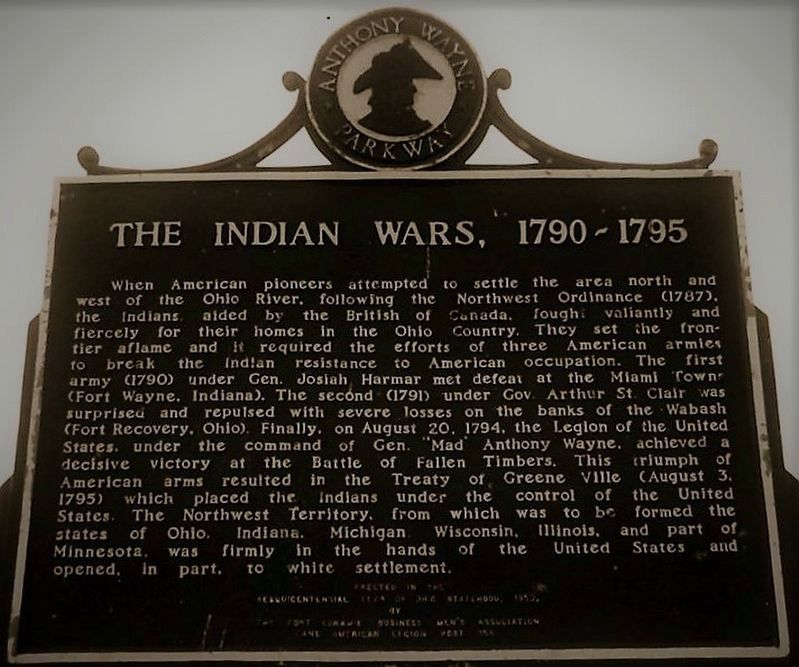The Indian Wars, 1790- 1795 Marker image. Click for full size.