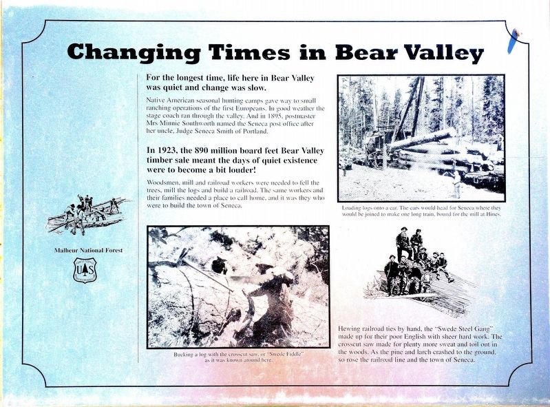 Changing Times in Bear Valley Marker image. Click for full size.