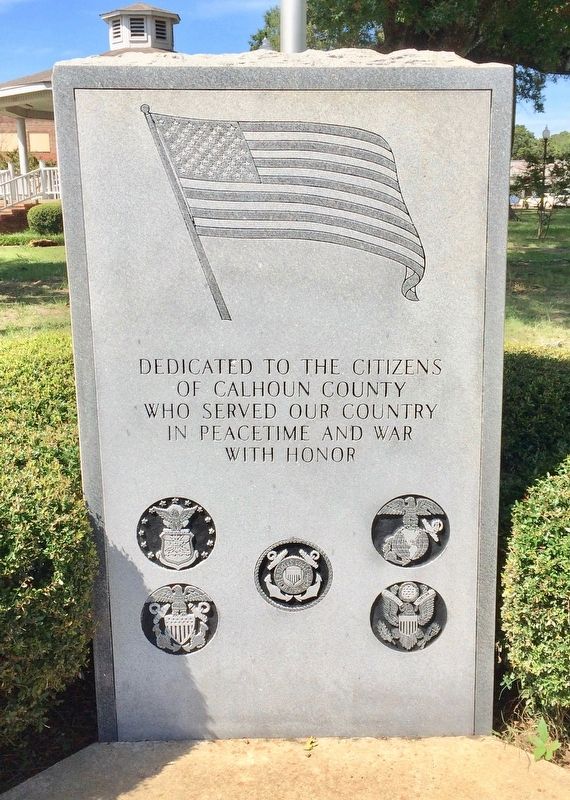 Calhoun County Veterans Monument. Click for full size. Calhoun County Veterans Monument image. Click for full size.
