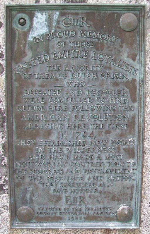 United Empire Loyalists Marker. Click for full size. United Empire Loyalists Marker image. Click for full size.