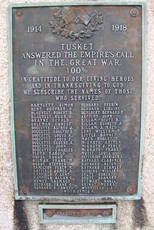 World Wars Memorial Veterans Marker. Click for full size. World Wars Memorial Veterans Marker image. Click for full size.