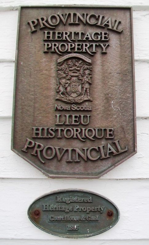 Argyle Township Court House and Gaol Heritage Property Markers. Click for full size. Argyle Township Court House and Gaol Heritage Property Markers image. Click for full size.