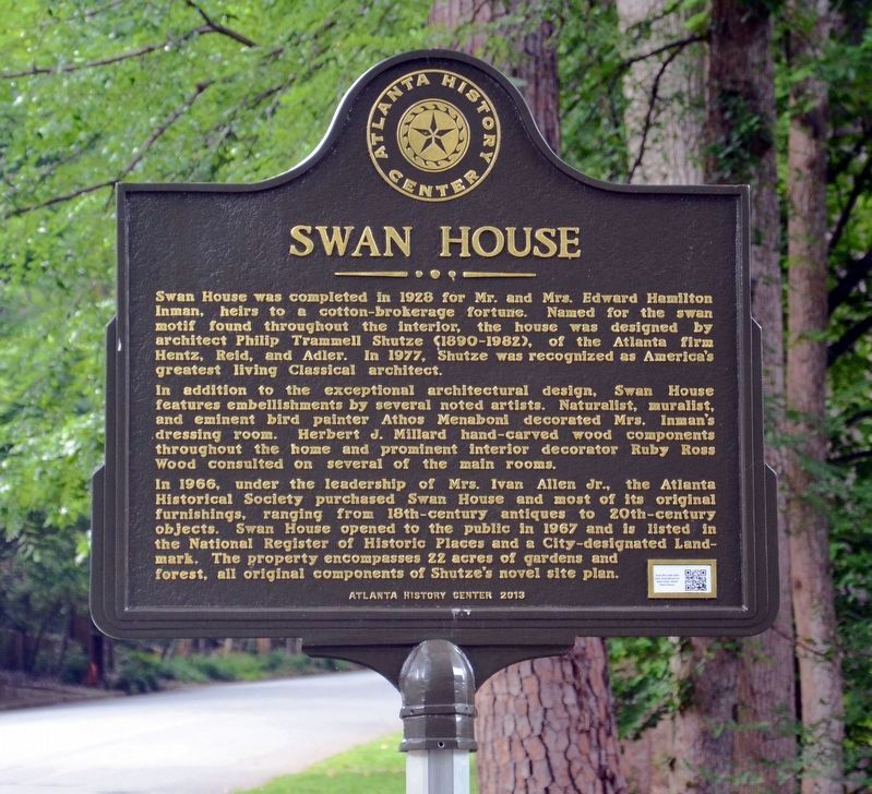 Swan House Marker image. Click for full size.