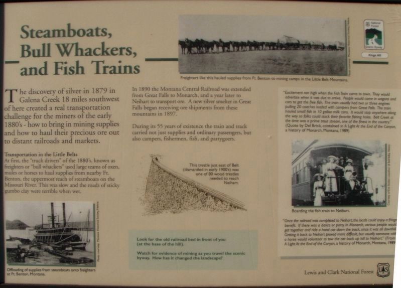 Steamboats, Bull Whackers, and Fish Trains Marker image. Click for full size.