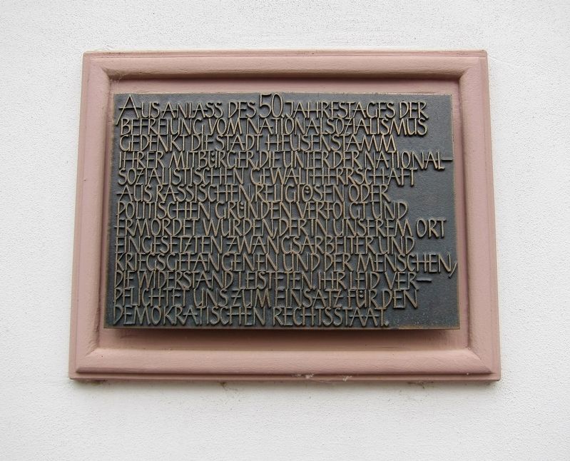 Heusenstamm World War II Victims Memorial Marker. Click for full size. Heusenstamm World War II Victims Memorial Marker image. Click for full size.
