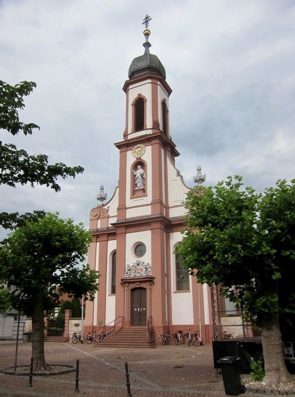 Katholische Pfarrkirche St. Cäcila / Catholic Parish Church of St. Cecilia Marker - Wide View. Click for full size. Katholische Pfarrkirche St. Cäcila / Catholic Parish Church of St. Cecilia Marker - Wide View image. Click for full size.