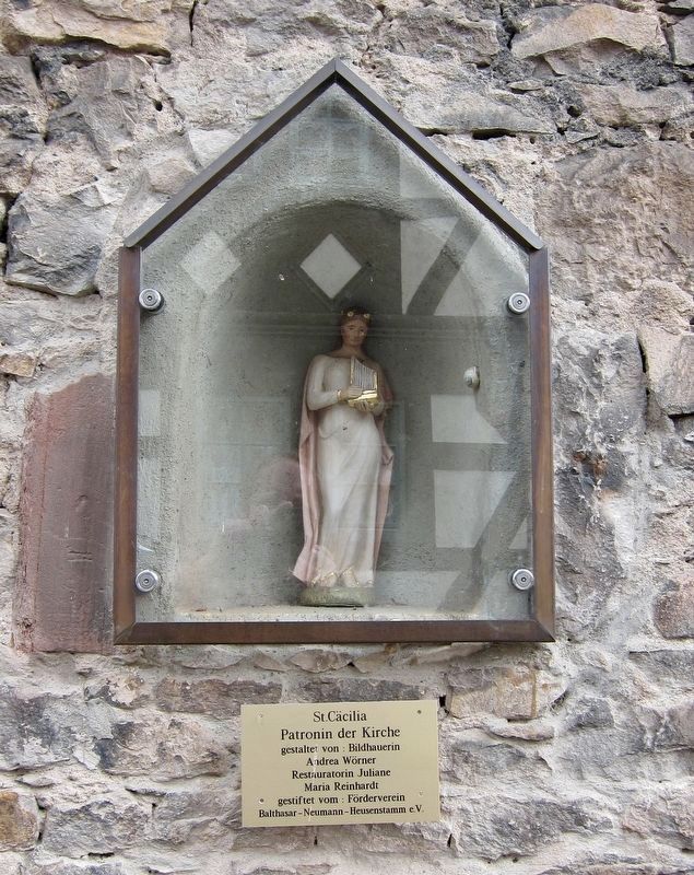 St. Cecilia, Patron of the Church. Click for full size. St. Cecilia, Patron of the Church image. Click for full size.